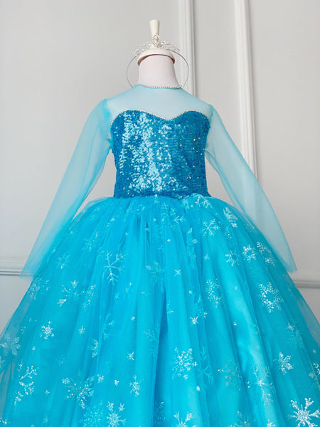 Elsa Inspired Dress, Frozen Inspired Girl Dress, Frozen Costume, Girl Frozen Tutu Dress,  Birthday Ball Gown, Toddler Girl Birthday Dress