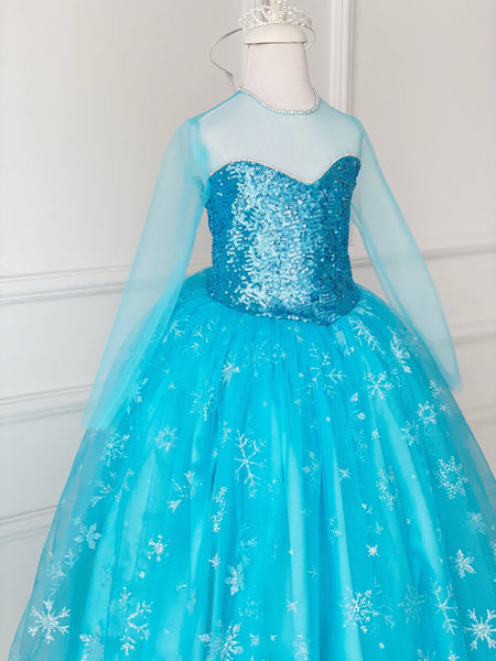 Elsa Inspired Dress, Frozen Inspired Girl Dress, Frozen Costume, Girl Frozen Tutu Dress,  Birthday Ball Gown, Toddler Girl Birthday Dress