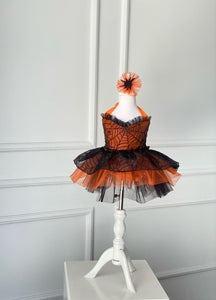 Halloween Witch Costume, Toddler Witch Tutu,  Baby Halloween Witch, Spider Dress, Party Costume, Baby Spider Tutu,  Witch outfit