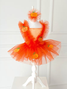 Halloween Costume, Baby Halloween Cotume, Baby Pumpkin, Toddler Pumpkin Tutu, Baby Tutu, Orange Tutu, First Halloween Outfit,