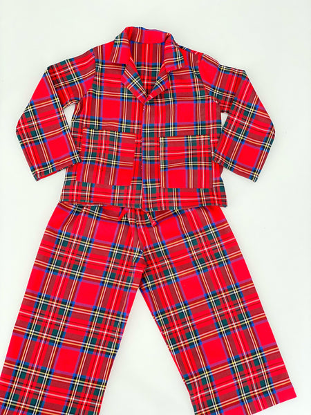 Christmas Tartan  Dress and Pajamas, Christmas Photoshoot Home Outfit, Family Christmas Pajamas, Boy  Christma Pajamas