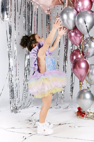 Rainbow Colorful Dress, Rainbow Girl Dress, Unicorn Toddler Tulle Dress, First Birthday Gown, Birthday Tulle Romper, Photoshoot Dress
