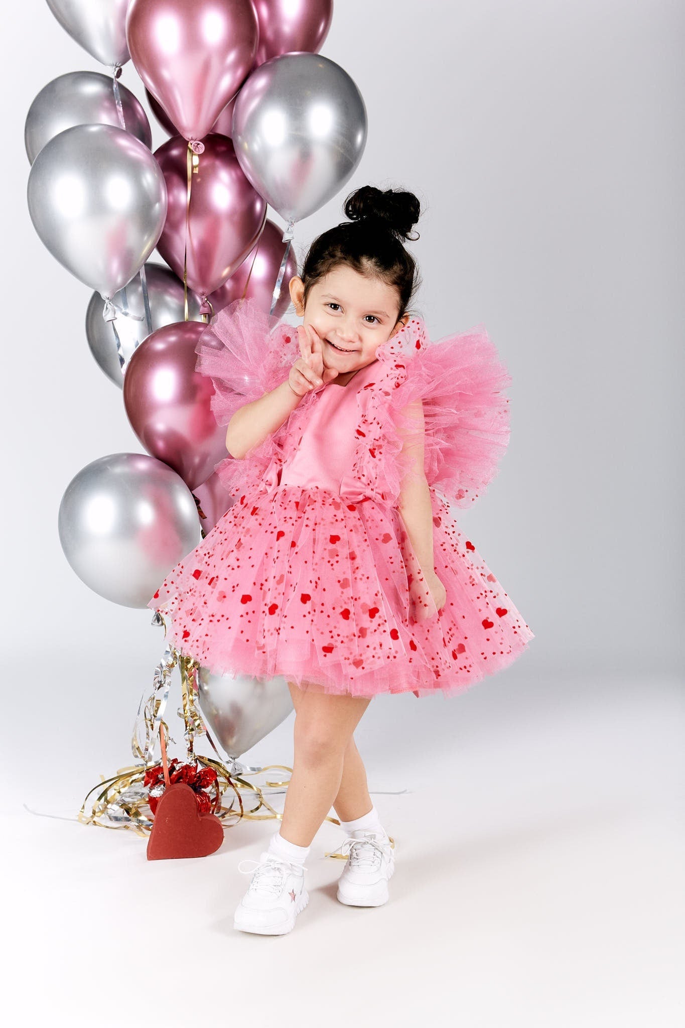 Valentines Day Dress, Girl Valentine Dress, Girl Heart Dress, Pink Birthday Dress, Pink Tutu Dress, Pink Heart Dress, Birthday Toddler Dress