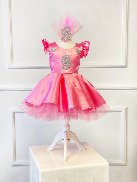Barbie Inspired Costume, Barbie Girl Dress, Birthday Toddler Costume, Birthday Pink Dress, Pink Toddler Photoshoot Dress, Cakesmash Outfit