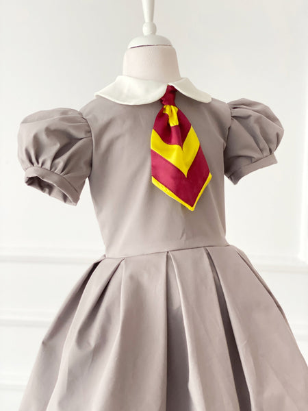 Hermoine Inspired Girl Costume, Harry Inspired Toddler Dress, Birthday Outfit, Kids Halloween Dress, Photoshoot Dress,
