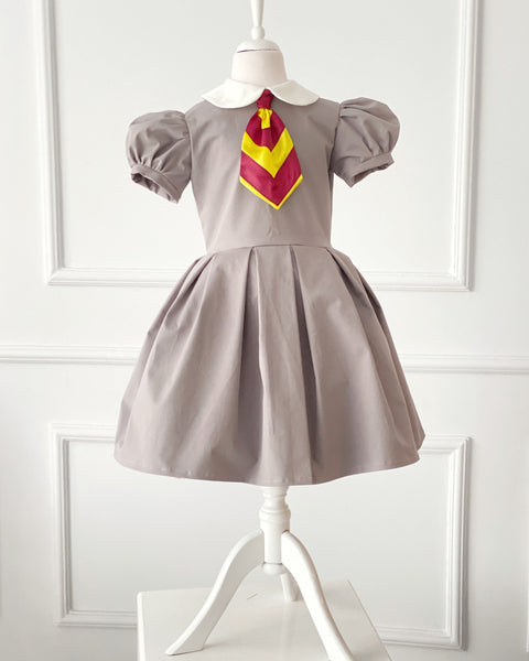 Hermoine Inspired Girl Costume, Harry Inspired Toddler Dress, Birthday Outfit, Kids Halloween Dress, Photoshoot Dress,
