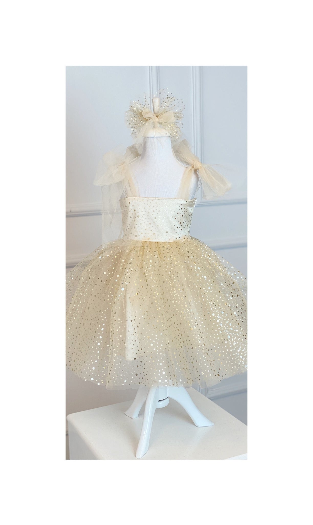 Girl Bridesmaid Dress, Baptism Dress, Champagne Flower Dress, Wedding Dress, Toddler Outfit, Infant 1st Gown, Pageant Dress,