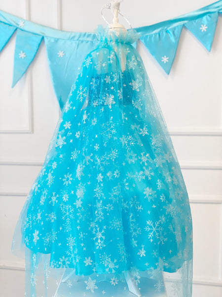 Elsa Inspired Dress, Girl Birthday Costume, Frozen Inspired Toddler Dress, School Pageant Dress, Halloween Cosplay, Elsa Inspired Cape