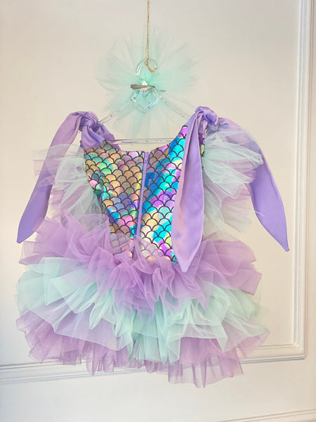 Mermaid Girl Dress, Toddler Tutu, First Birthday Dress, Halloween Costume, Summer Photoshoot Dress, Cake Smash Dress