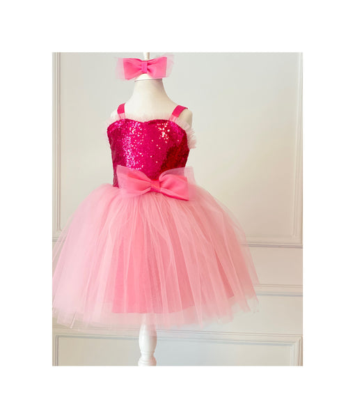 Pink Princess Girl Dress, Pink Tutu Dress, Photoshoot Dress, Cake Smash Dress, Toddler Party Dress, Halloween Costume, Birthday Costume